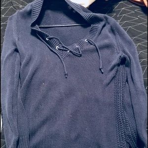 Blue oversized cardigan